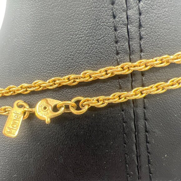 Vintage Monet Rope Chain 56" 1.8 mm  Gold-Tone Necklace Versatile Preppy Classy - Picture 3 of 9